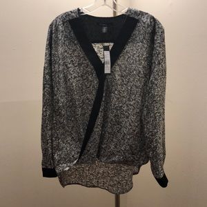 Sequin print faux wrap top Kenneth Cole Small